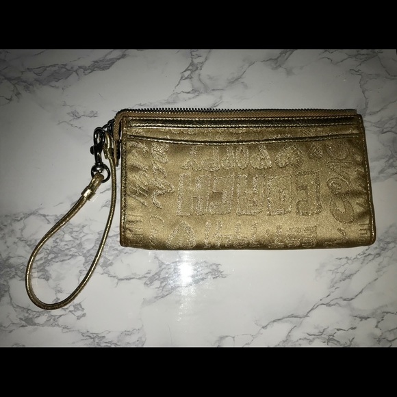 Coach Poppy wallet in gold - Picture 3 of 5